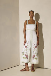 Vestido Longo Wild Flowers Printed Sundress