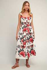 Vestido Alça Floral