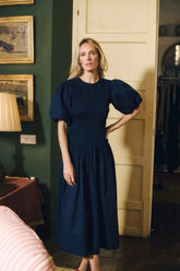 Diana Dress Navy - Maria de la Orden