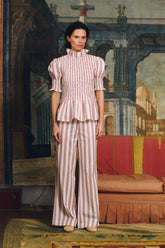 Aleria Shirt SS Red & Blue - Maria de la Orden