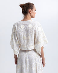 SKIRT LONG BLOSSOM NATURAL CHAMPAGNE