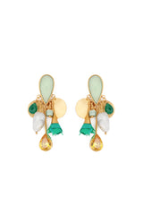 Brincos  Zaya Chandeliers Green