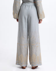 Calça Pants Grape Loose Drawstring Stone Champagne