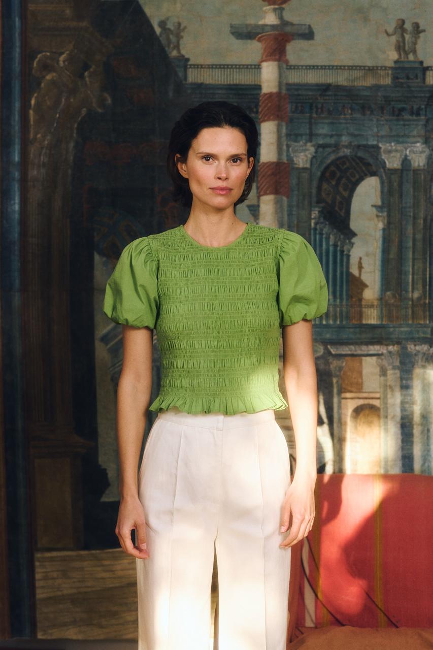 Baila Top Piquant Green - Maria de la Orden