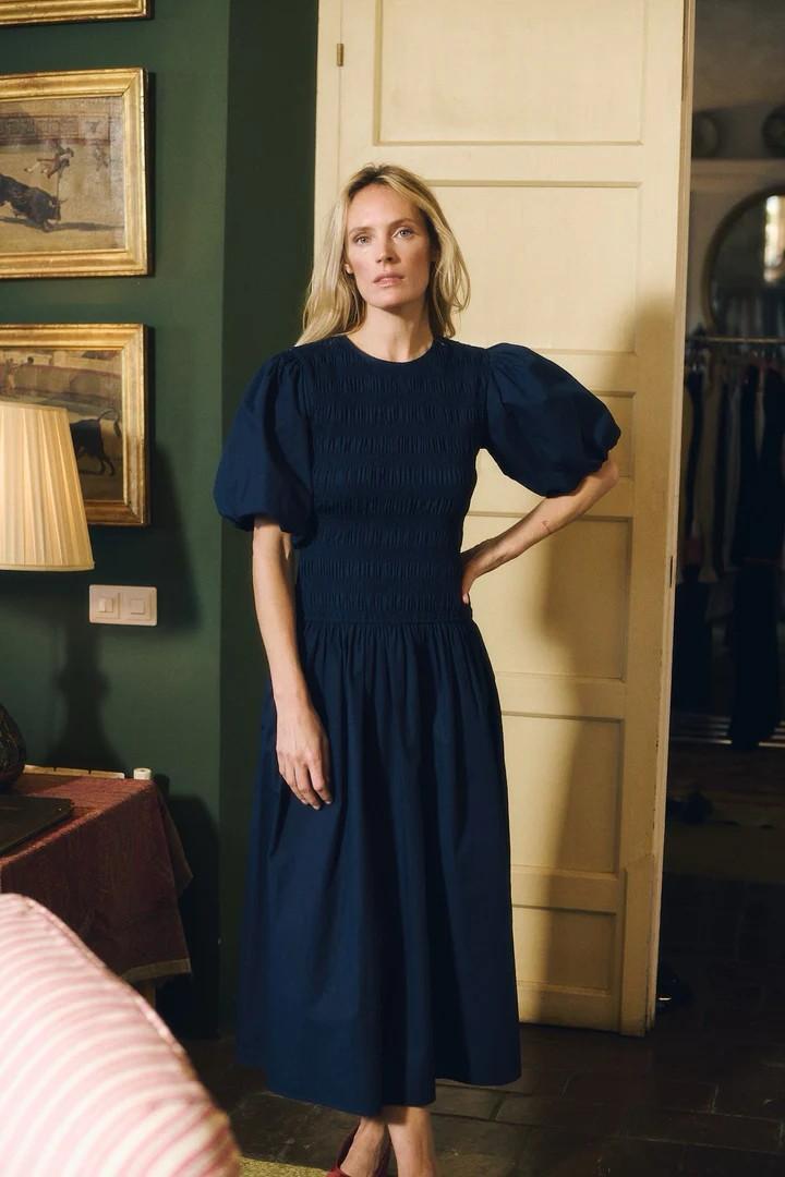 Diana Dress Navy - Maria de la Orden