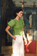 Baila Top Piquant Green - Maria de la Orden
