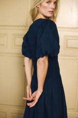 Diana Dress Navy - Maria de la Orden