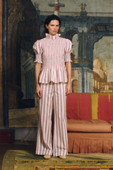 Aleria Shirt SS Red & Blue - Maria de la Orden