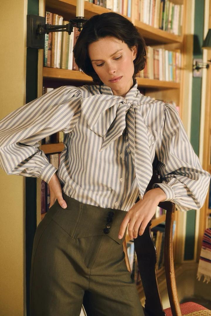 Fairytale Shirt Sky Blue Stripes - Maria de la Orden