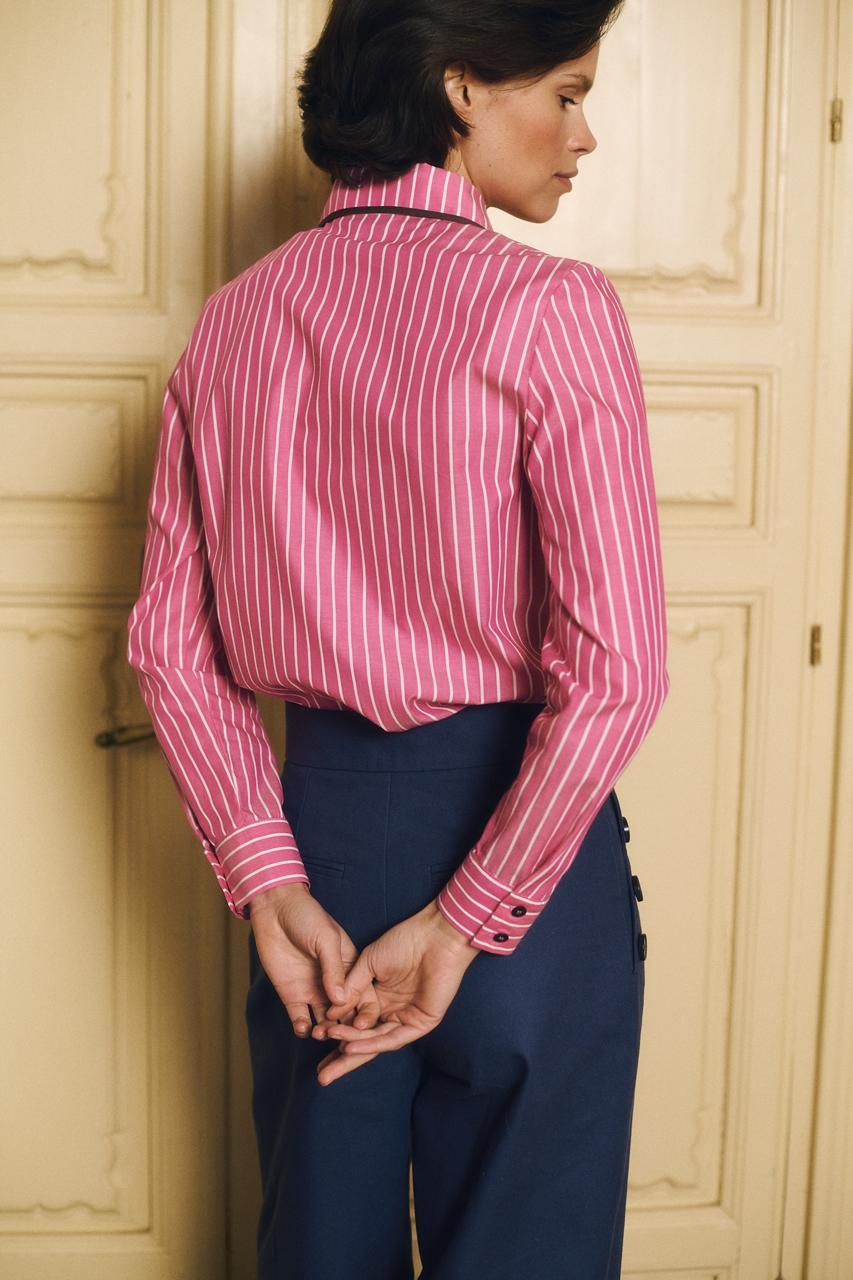 Ala Shirt Fuchsia Stripers - Maria de la Orden